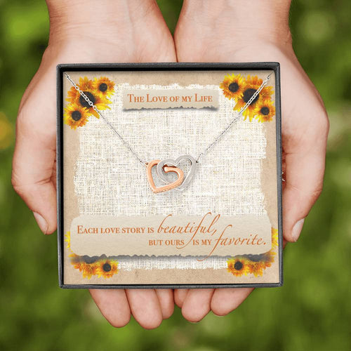 EACH LOVE STORY Double hearts necklace