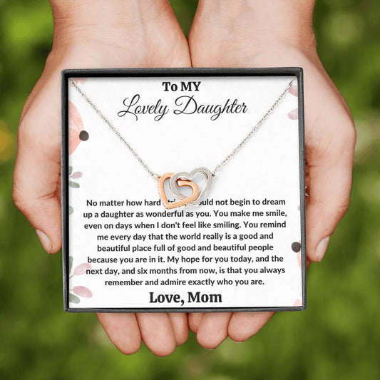 Badass Daughter (90) Double hearts necklace