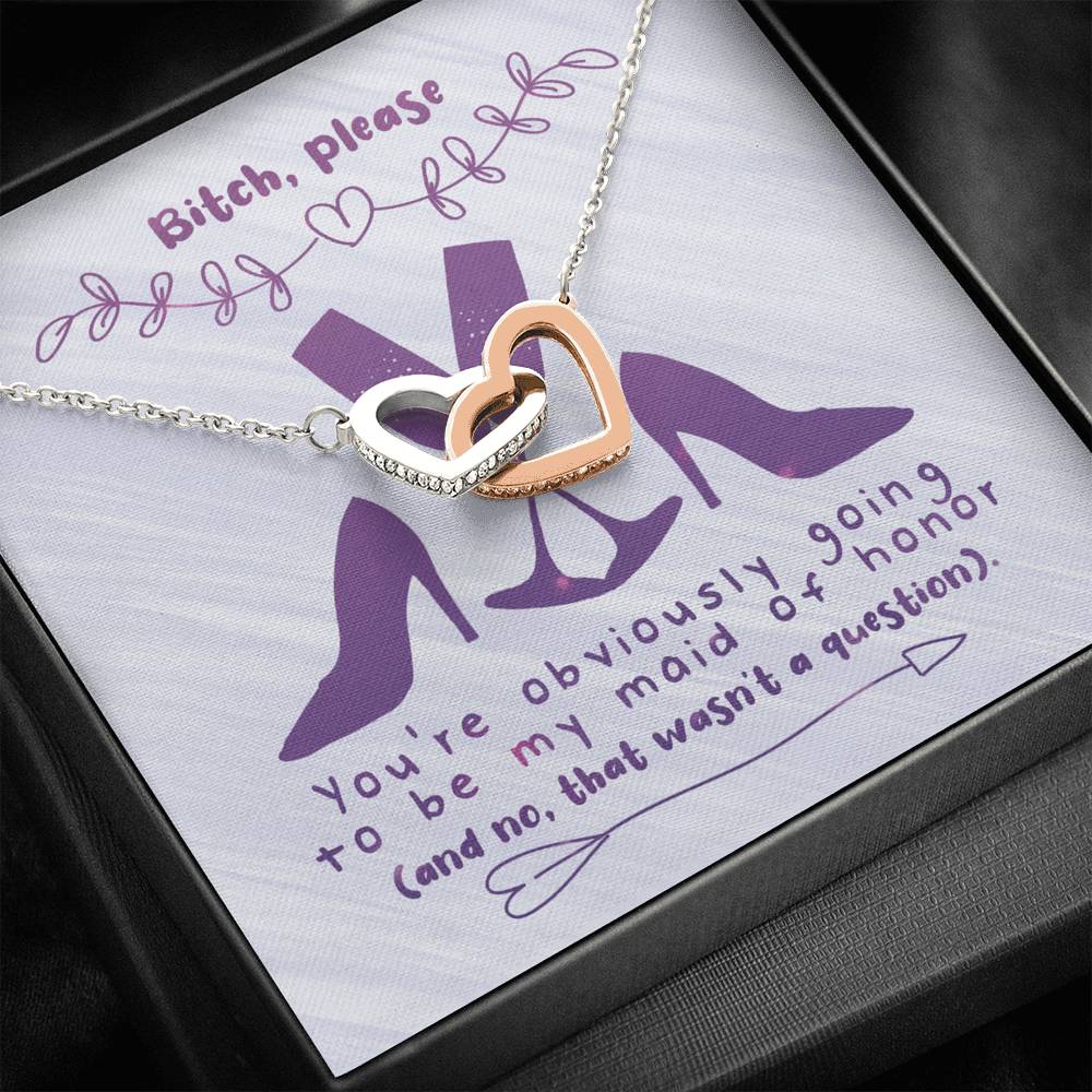 THAT WASN'T A QUESTION - CARD Double hearts necklace