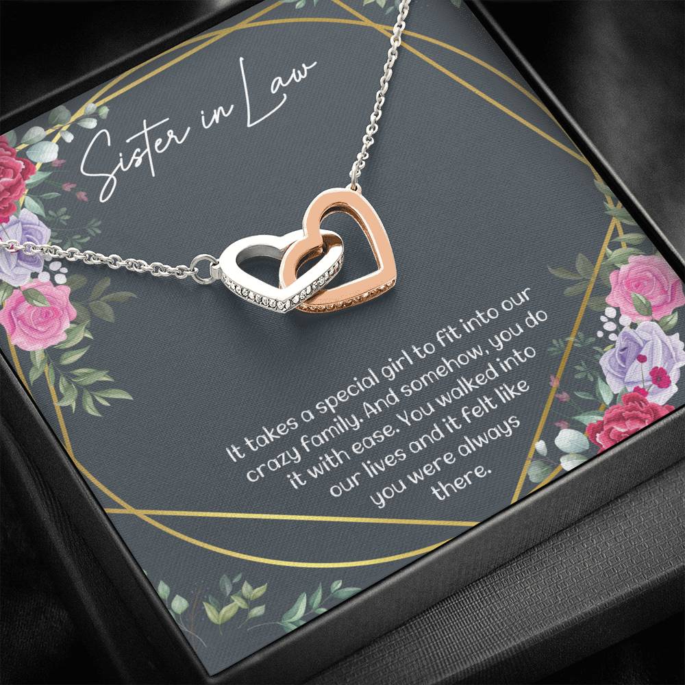 WALKED INTO OUR LIVES - CARD Double hearts necklace