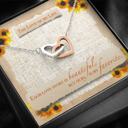 EACH LOVE STORY Double hearts necklace