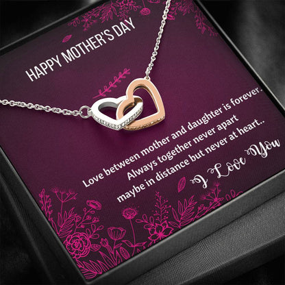 Mother's Day Gift For Mom Always Together Never Apart. Mother Daughter Necklace