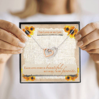 EACH LOVE STORY Double hearts necklace