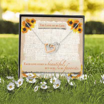 EACH LOVE STORY Double hearts necklace