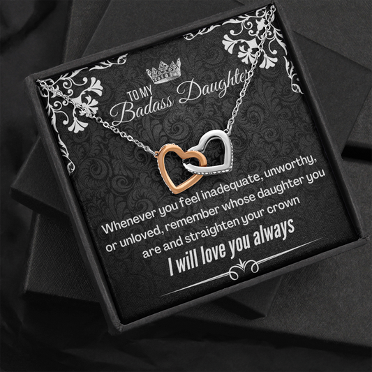 To My Badass Daughter Necklace from Mom and Dad