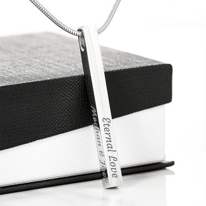 To My Husband I Will Always Be Yours. Engraving Stick Necklace Gift For Husband