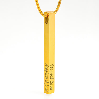 To My Favorite To My Everything Engravable Stick Necklace For Boyfriend / Husband