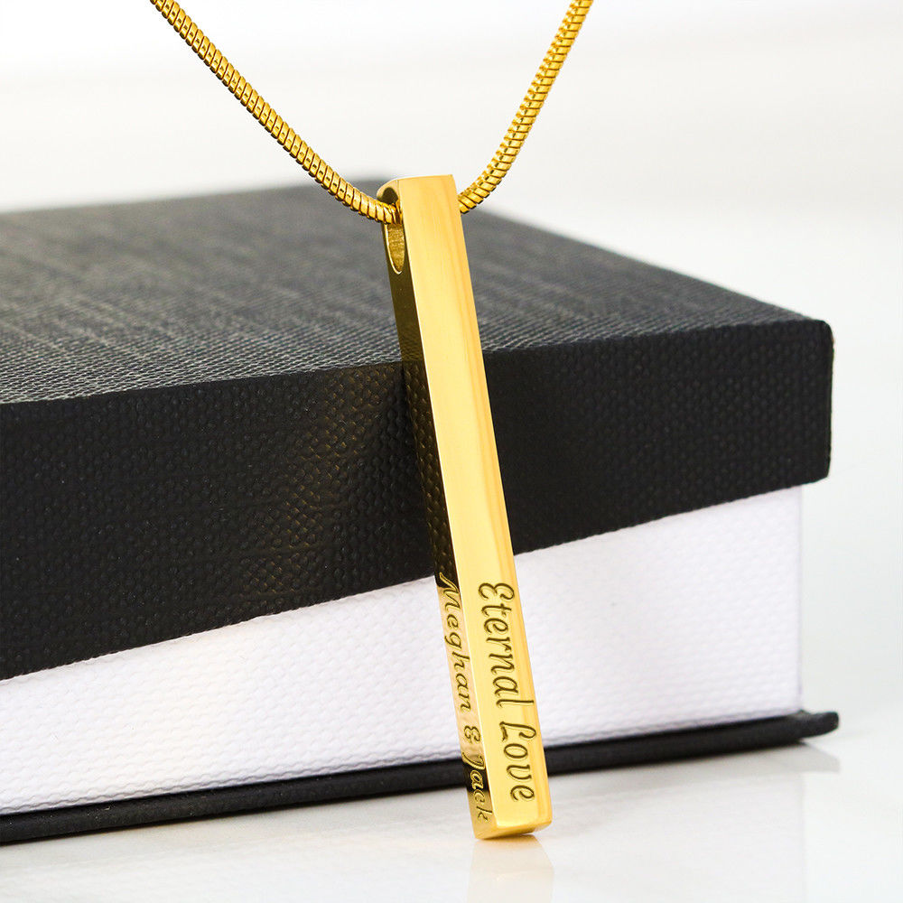To My Husband I Will Always Be Yours. Engraving Stick Necklace Gift For Husband