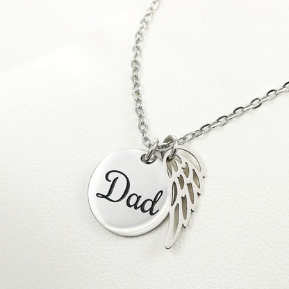 Signs That I Never Went Away Remembrance Necklace Dad Engraved