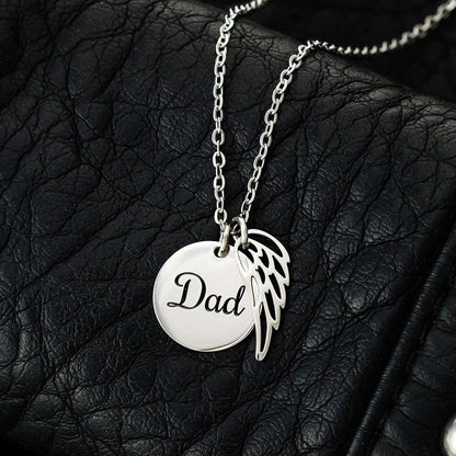 Signs That I Never Went Away Remembrance Necklace Dad Engraved