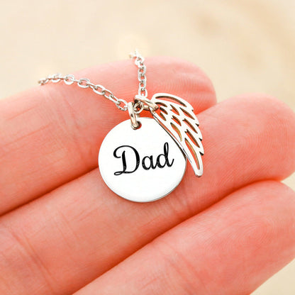 Signs That I Never Went Away Remembrance Necklace Dad Engraved
