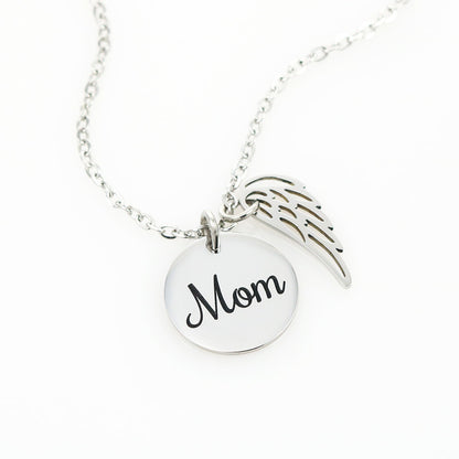 Signs That I Never Went Away Remembrance Necklace Mom Engraved