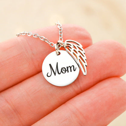 Signs That I Never Went Away Remembrance Necklace Mom Engraved