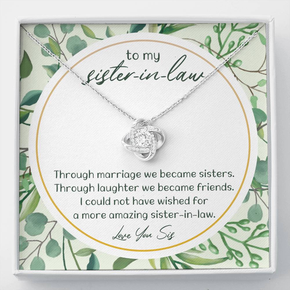 WE BECAME SISTERS - CARD Love Knot Neclace
