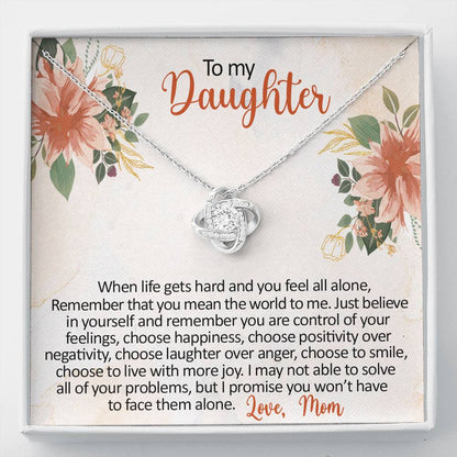 Mom to Daughter 4 Love Knot Neclace