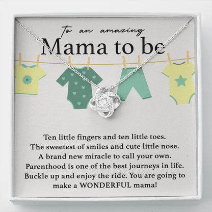 To An Amazing Mama To Be Love Knot Neclace