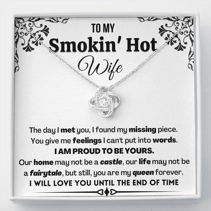 Gift for Wife | Proud to be yours | Love knot Necklace