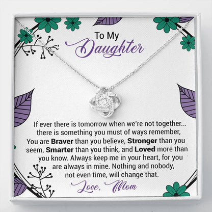 Mom to Daughter 2 Love Knot Neclace