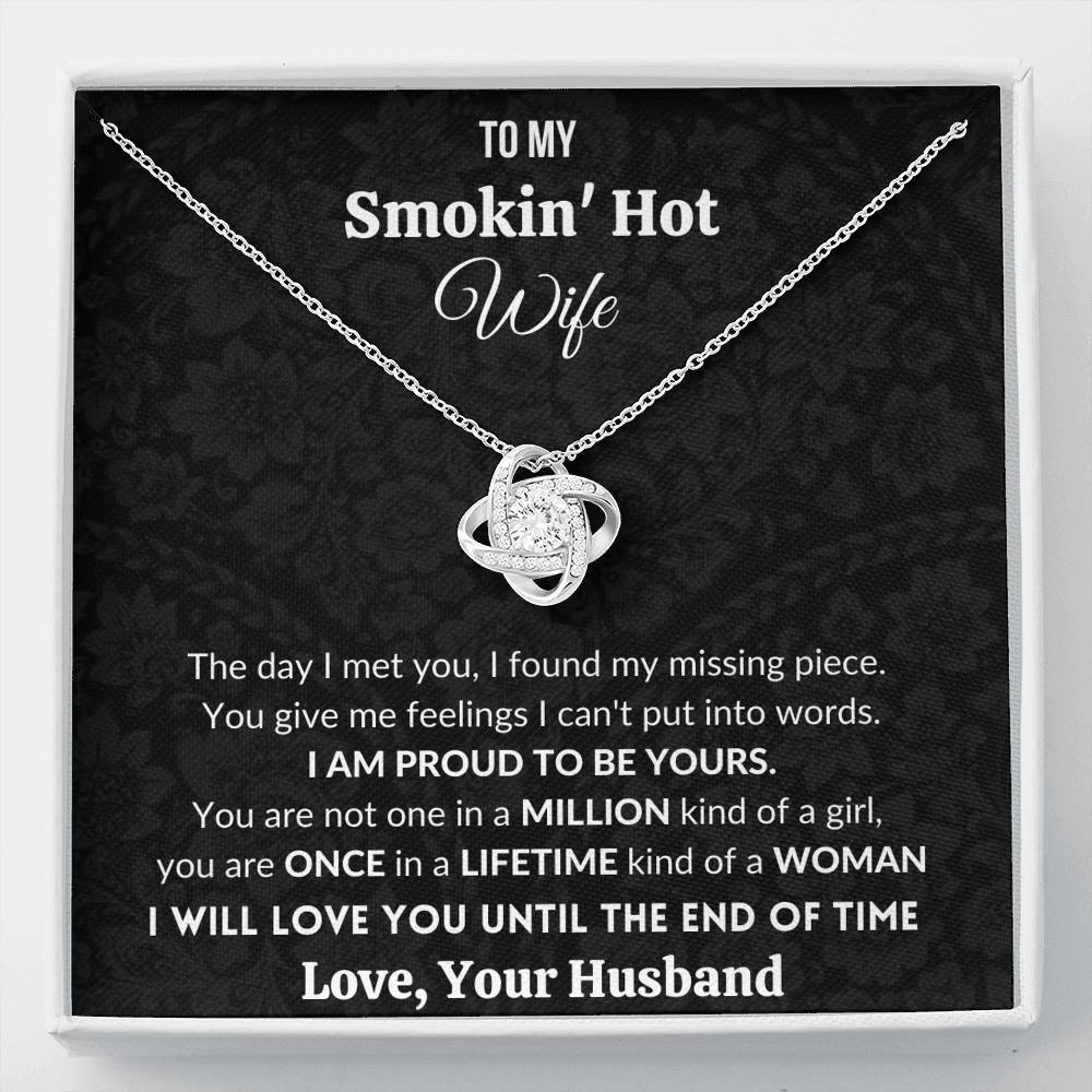 To my Wife | 14K White gold plated Necklace| I will love you until the end of time
