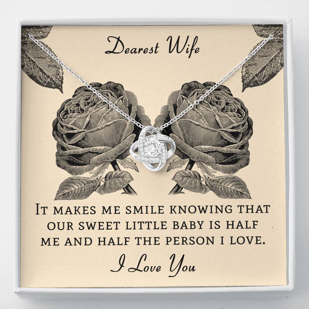 DEAREST WIFE - CARD Love Knot Neclace