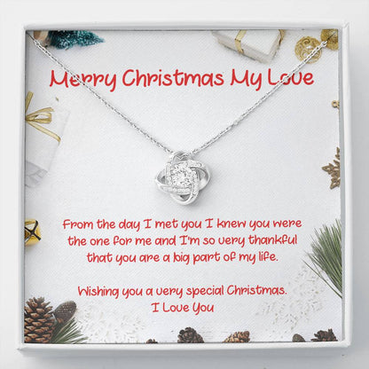 MERRY CHRISTMAS MY LOVE Love Knot Neclace