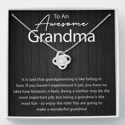 Being a Grandma is the Most Fun Love Knot Neclace
