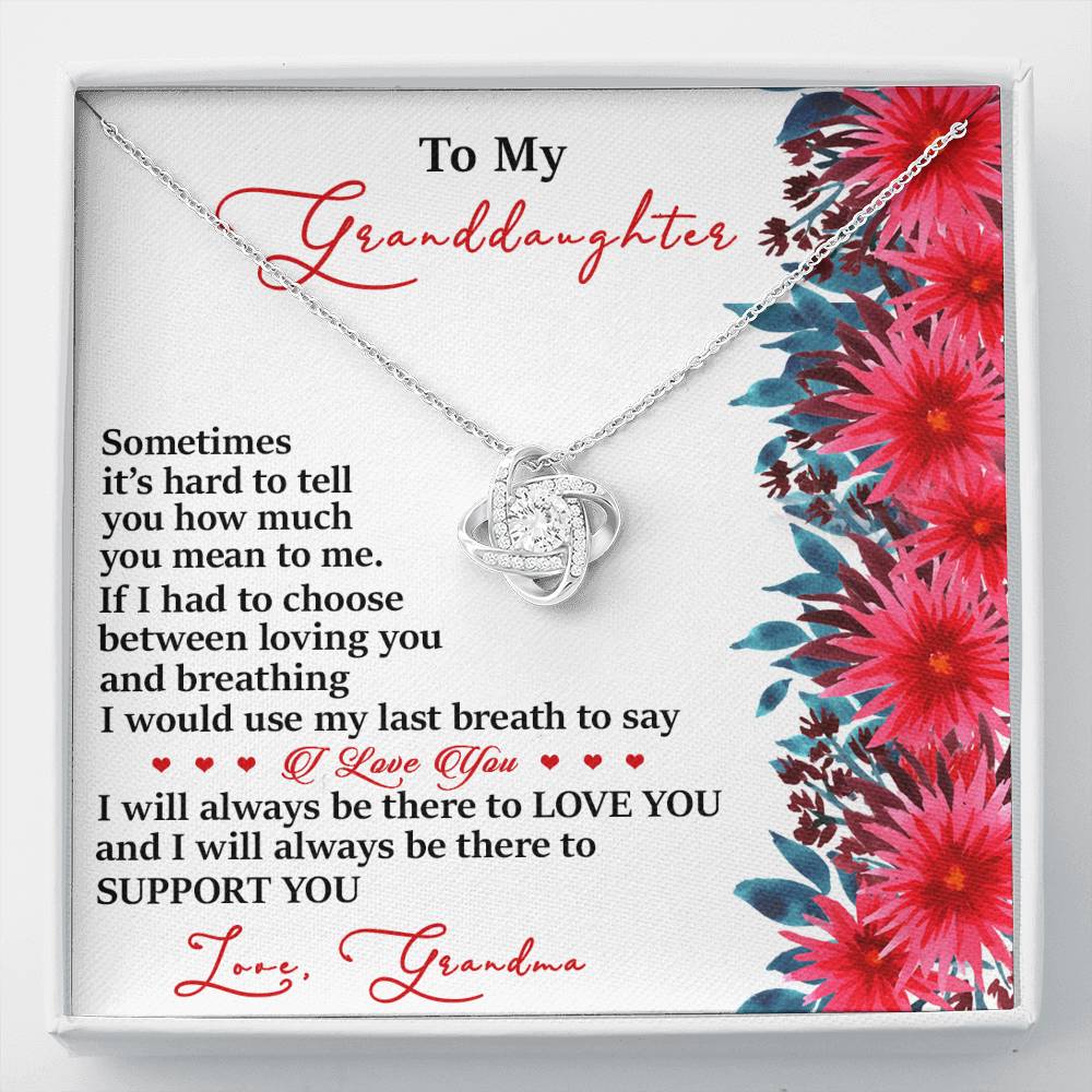 Grandma to Granddaughter 4 Love Knot Neclace