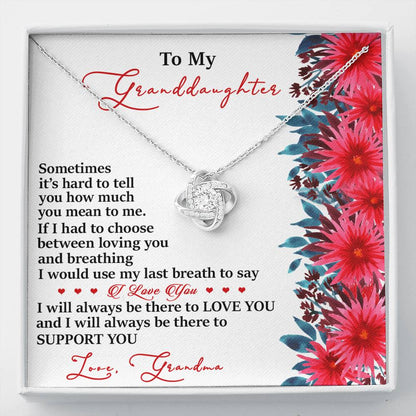 Grandma to Granddaughter 4 Love Knot Neclace