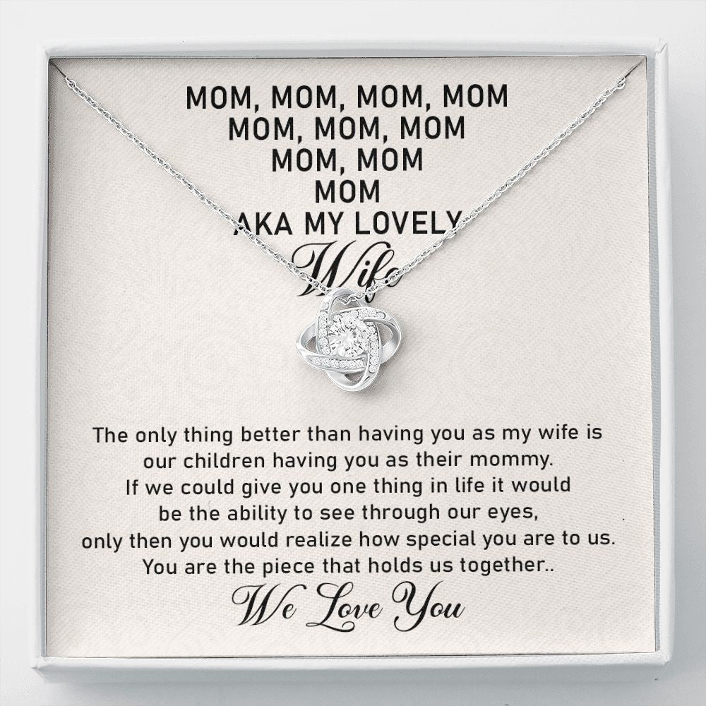 Mom, Mom, Mom, Mom... Love Knot Neclace