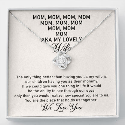 Mom, Mom, Mom, Mom... Love Knot Neclace