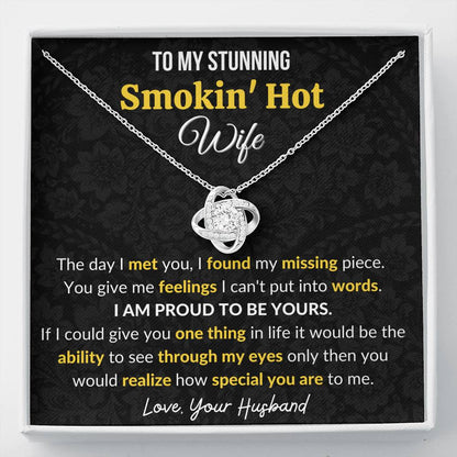 Gift for Wife Love Knot Necklace with Message Card If I could give you one thing