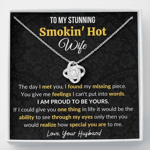 Gift for Wife Love Knot Necklace with Message Card If I could give you one thing