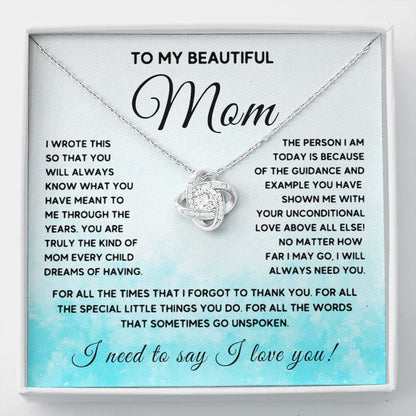 To My Beautiful Mom - Heartfelt gift for mom