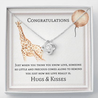 HUGS & KISSES - CARD Love Knot Neclace