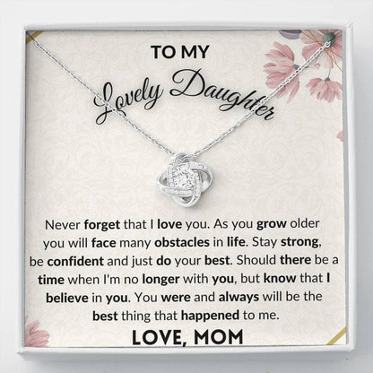 Gift for Daughter - Love Knot Necklace - Best thing that happened to me
