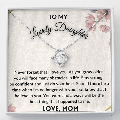 Gift for Daughter - Love Knot Necklace - Best thing that happened to me