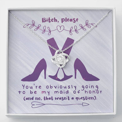 THAT WASN'T A QUESTION - CARD Love Knot Neclace