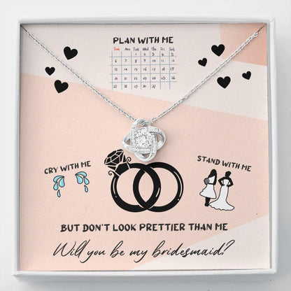 DON'T LOOK PRETTIER - CARD Love Knot Neclace