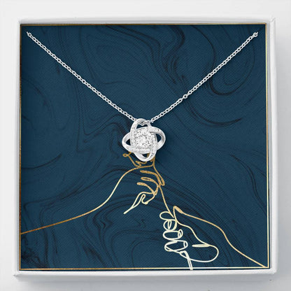 GOLD ROSE BLANK Love Knot Neclace