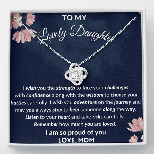 Gift for Daughter - Love Knot Necklace - Proud of you