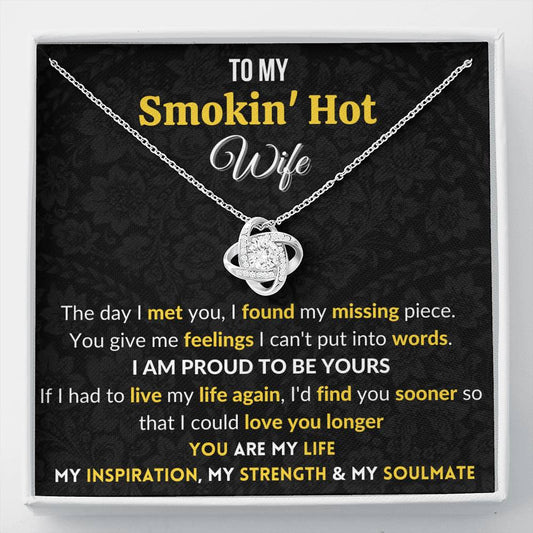 Gift for Wife Love Knot Necklace With Message Card Love You Longer