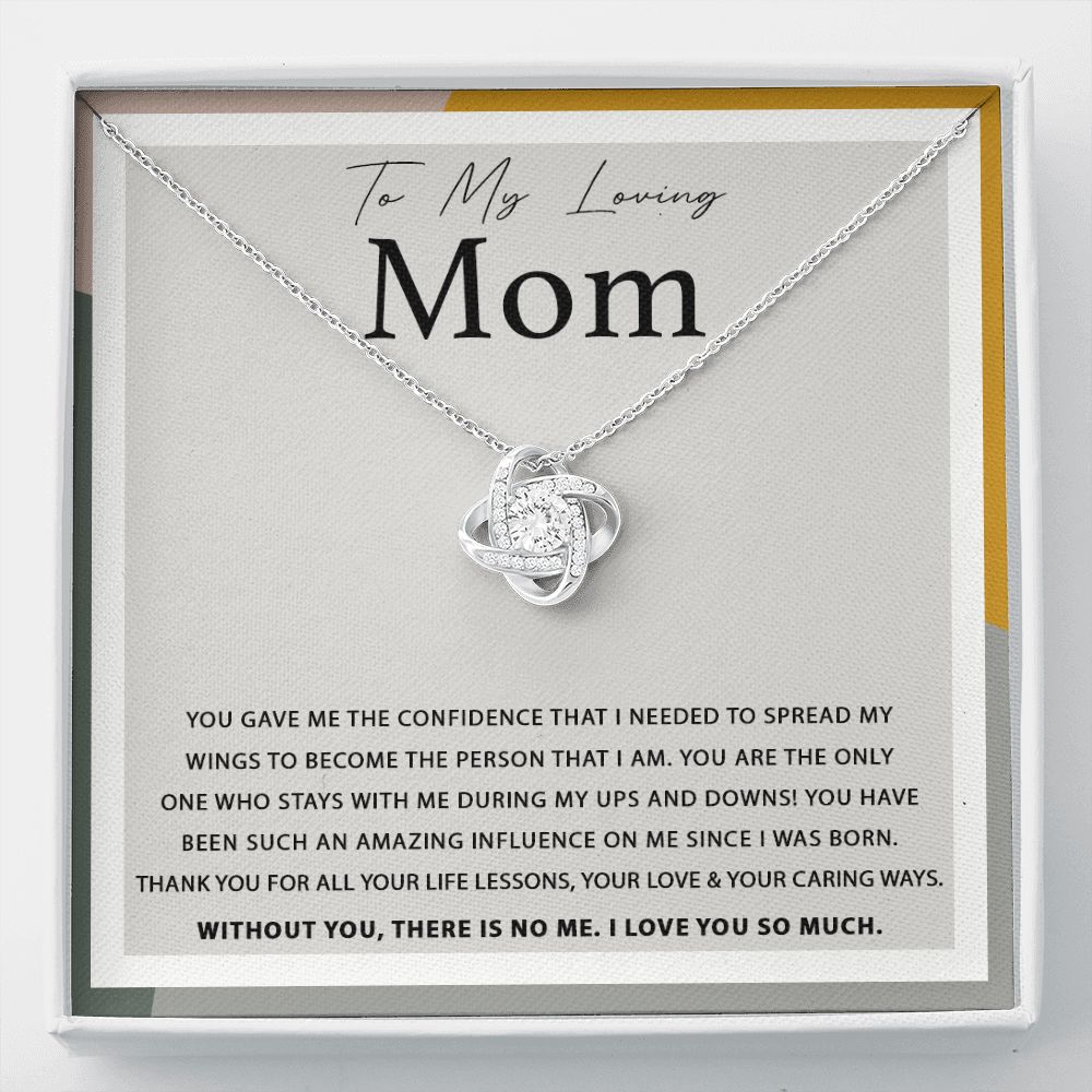 My Loving Mom - Spread My Wings Love Knot Neclace