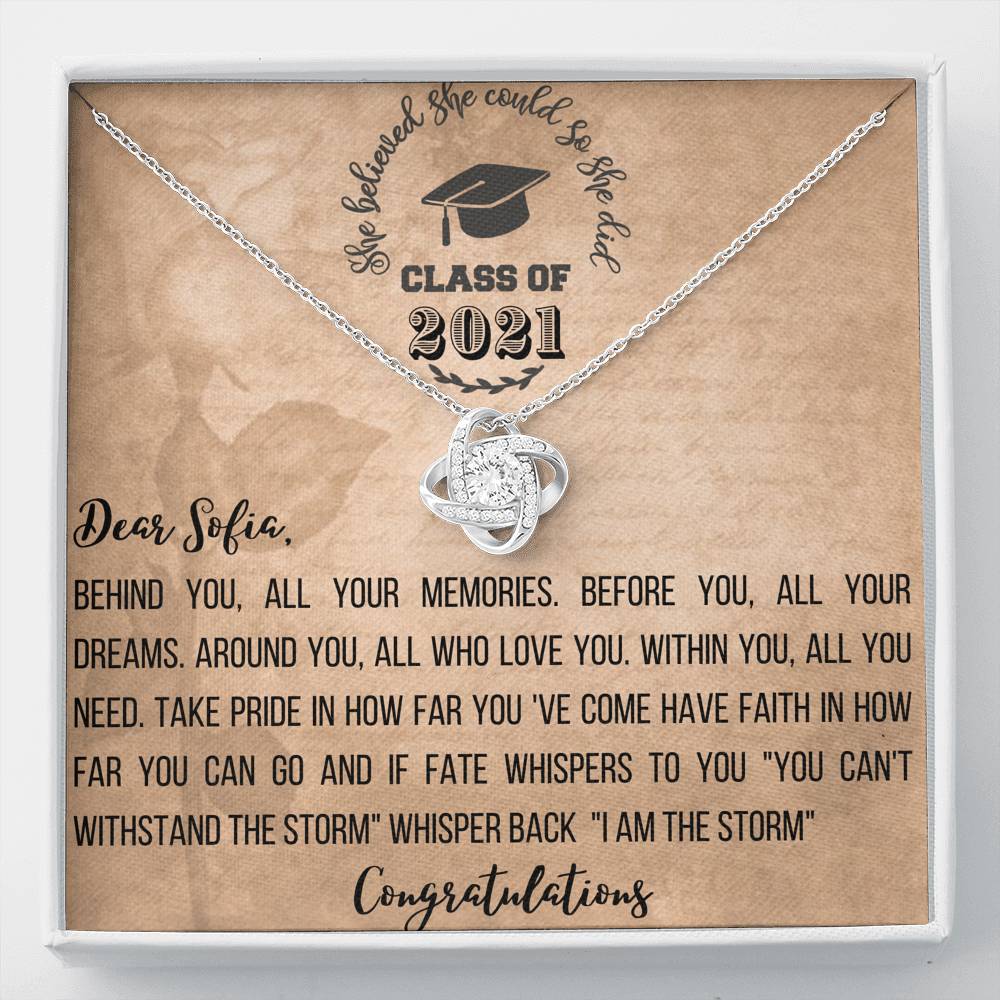 Personalized Graduation Gift For Class of 2021 Behind you all your memories