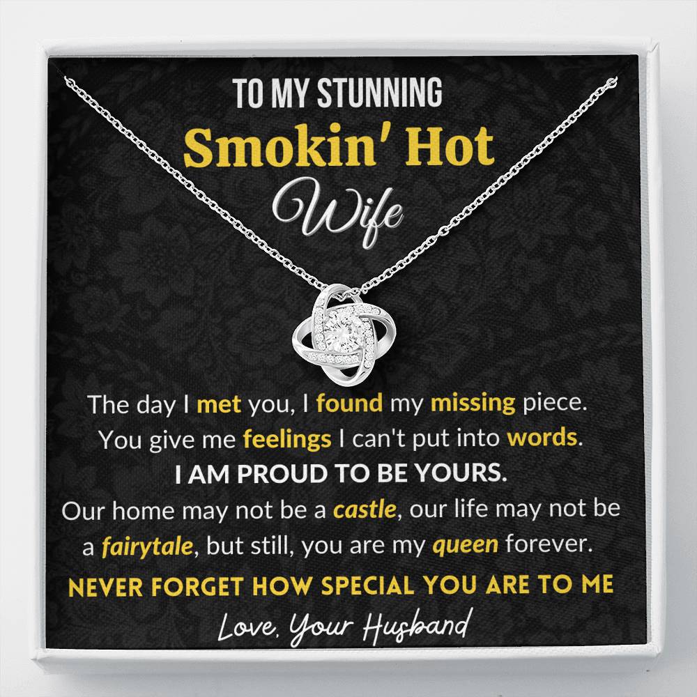 Gift for wife Love Knot Necklace Never Forget how special you are to me