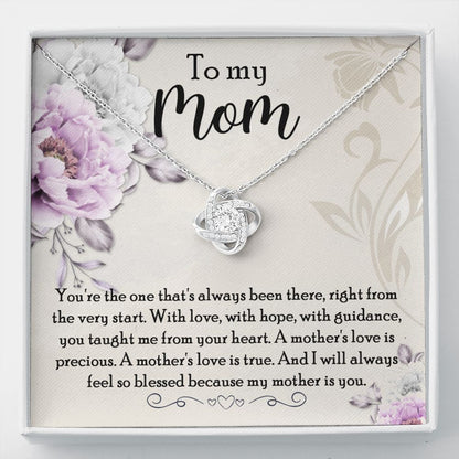 Because My Mother Is You Love Knot Neclace