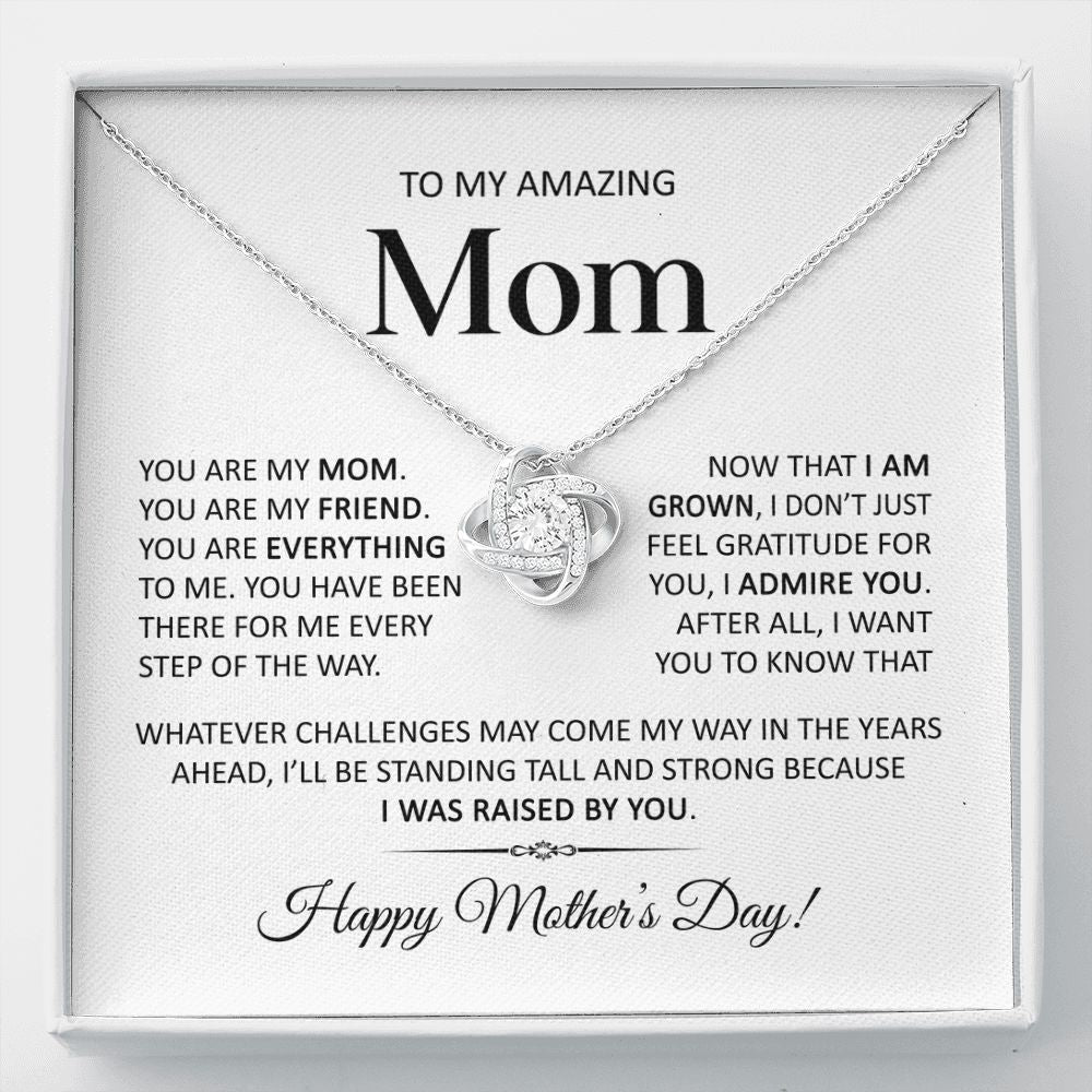 To my Amazing Mom Love Knot Neclace