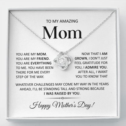 To my Amazing Mom Love Knot Neclace