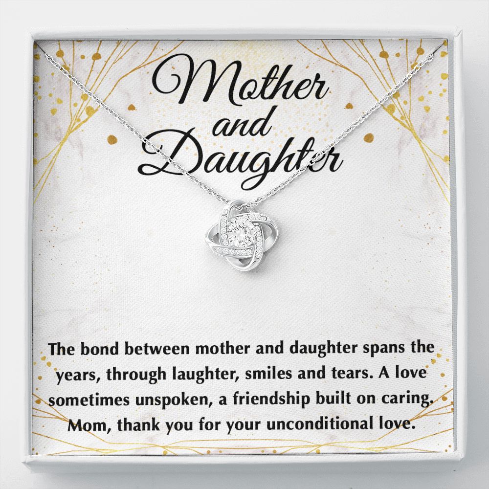 The Bond Between Mother _ Daughter Love Knot Neclace