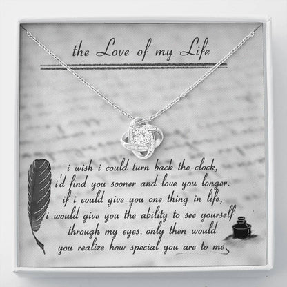 THE LOVE OF MY LIFE Love Knot Neclace