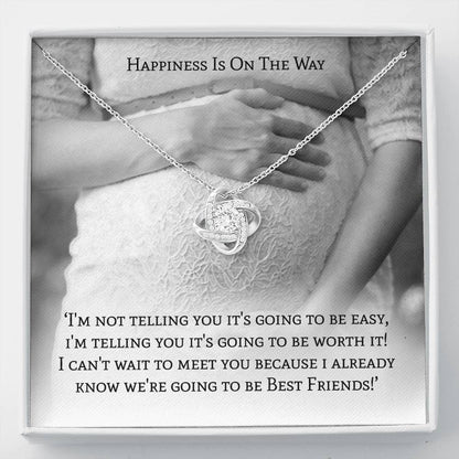 HAPPINESS IS ON THE WAY - CARD Love Knot Neclace
